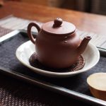19th Century Yixing Teapot. Metal Staple Repair.